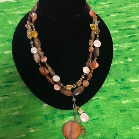 Jewelry - 🌺NEW ITEM🌺925 SILVER CLASP ART GLASS NECKLACE